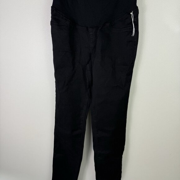1822 Denim Maternity Skinny Jeans Butter Black Stretch Over Belly Pull On 8/29 - Picture 8 of 10